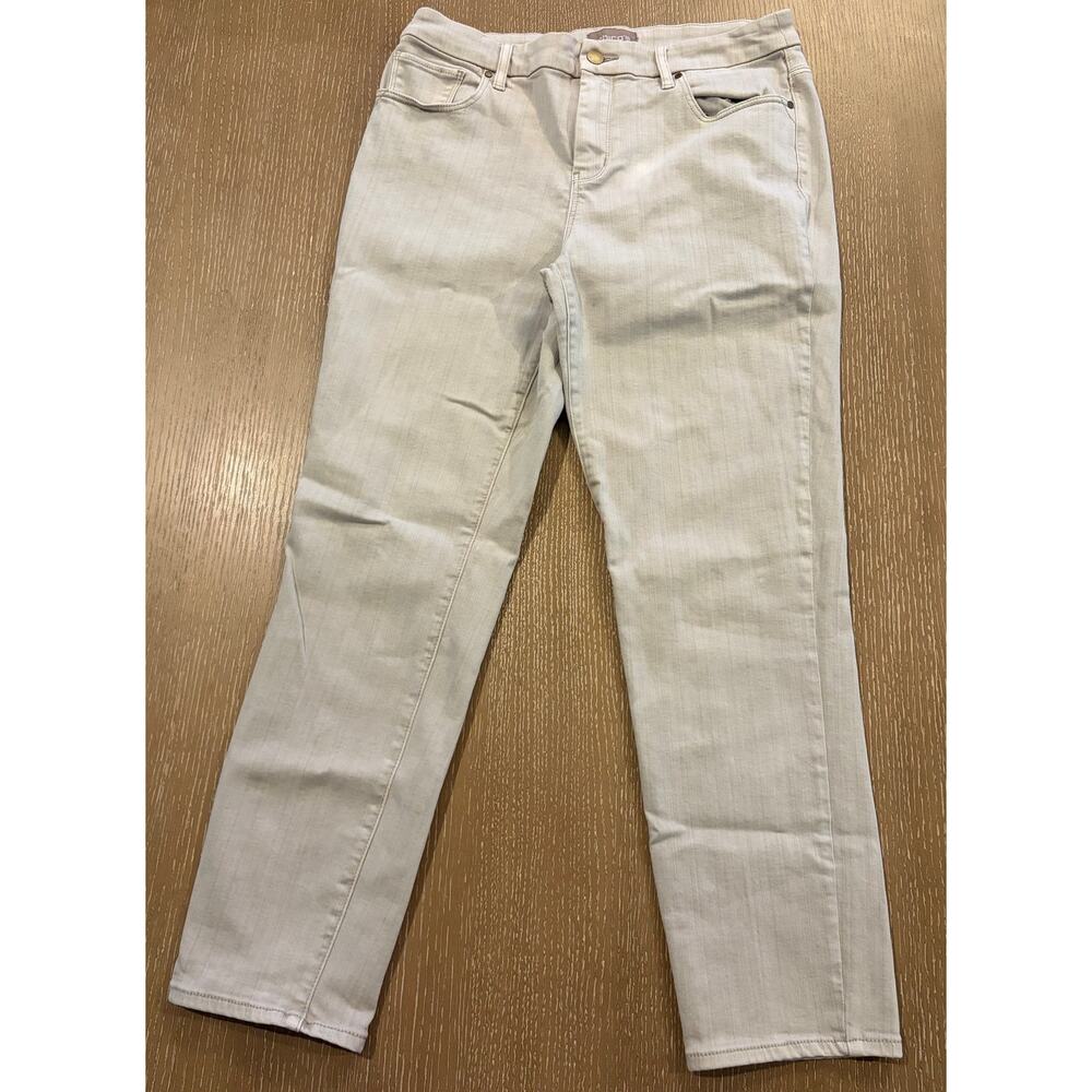 Chico's Gray 0 Ankle‎ Gray Jeans Stretch Mid Rise